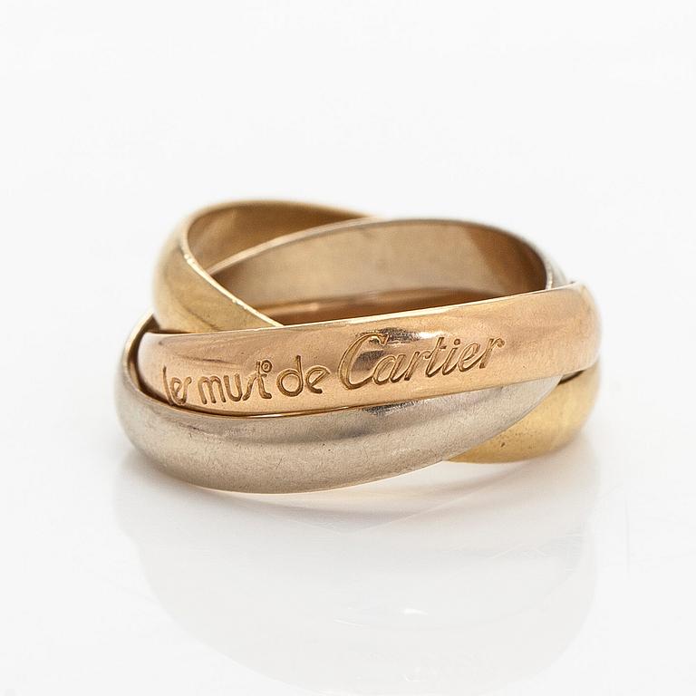Cartier, ring, “Trinity”, 18K gold in three colours.