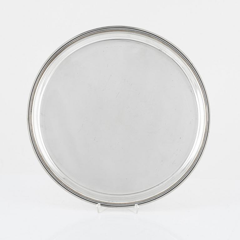 Atelier Borgila, a sterling silver tray, Stockholm 1973.