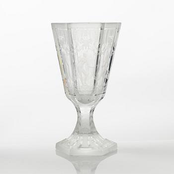 Simon Gate, pokal, glas, "Sex Gracer", modell 154, Orrefors.