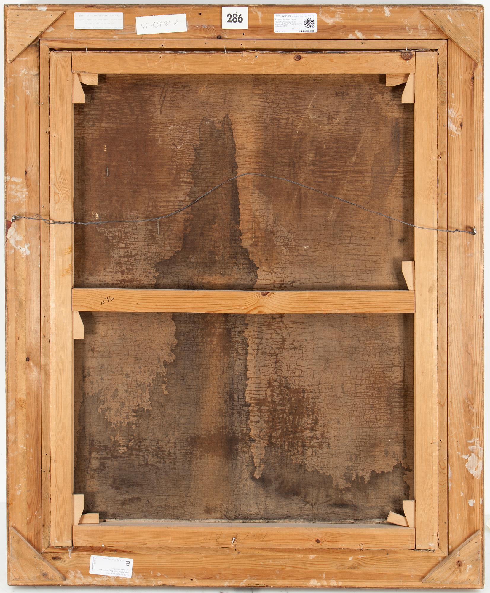 ALBERT PIERRE RENÉ MAIGNAN, olja på duk, signerad Albert Maignan och daterad 1872.