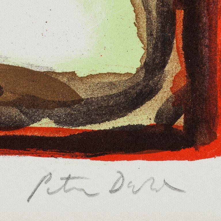 PETER DAHL, färglitografi, signerad.