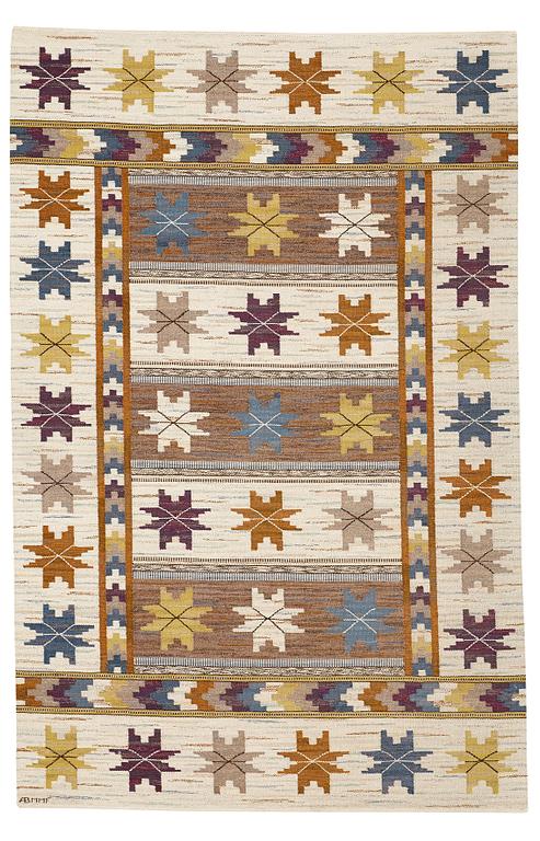 Märta Måås-Fjetterström, Matto, "Höstmattan", flat weave, ca 307,5-309 x 200-202 cm, signed AB MMF.