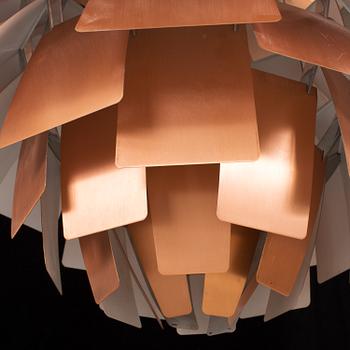 A Poul Henningsen copper ceiling lamp 'PH-Kotte /PH Artichoke' for Louis Poulsen, Denmark.