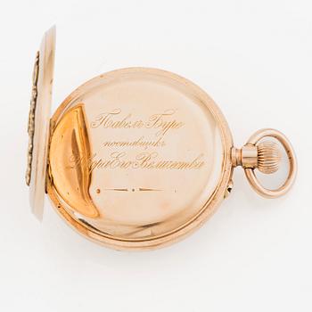 Paul Buhré, a 14K gold and enamel imperial presentation watch, circa 1900.