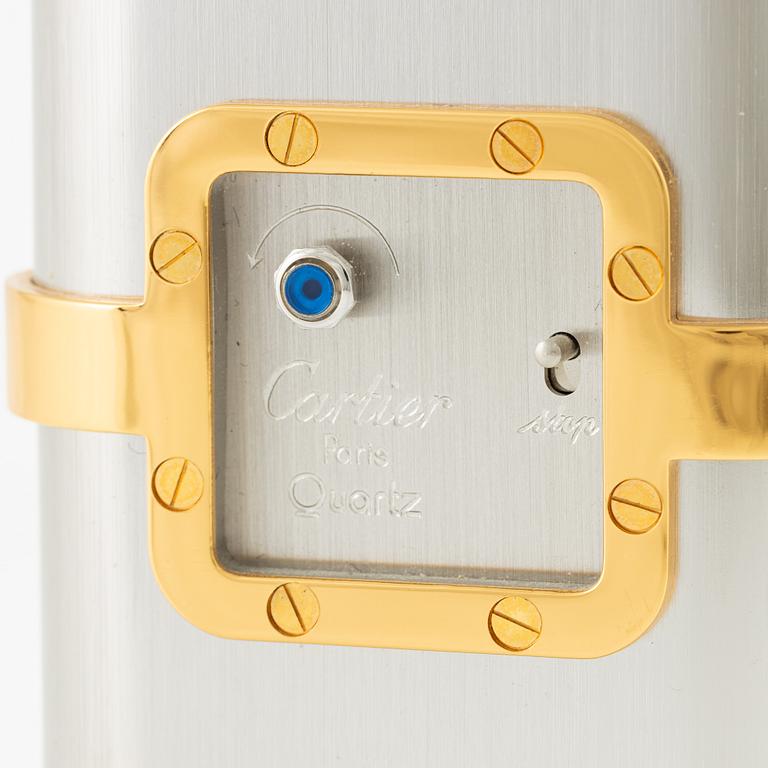 Cartier, Santos de Cartier "Pendulette", table clock, approx. 67 x 85 x 28 mm.