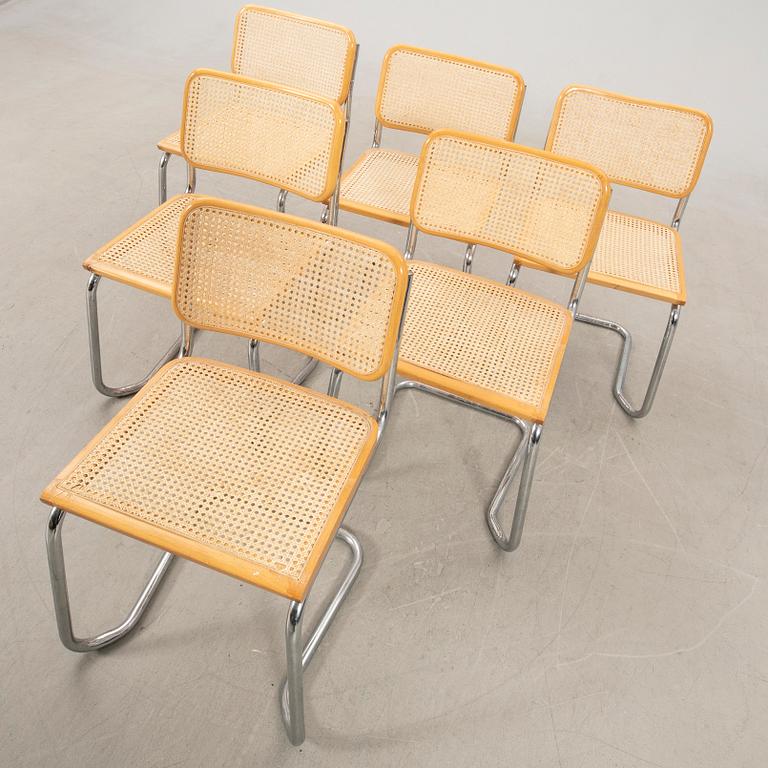 Chairs 6 pcs late 20th century Italy.