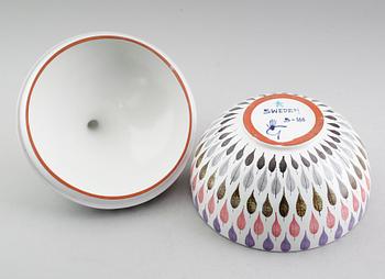 LOCKSKÅL, fajans, Stig Lindberg, Gustavsbergs studiohand, nr S-166.
