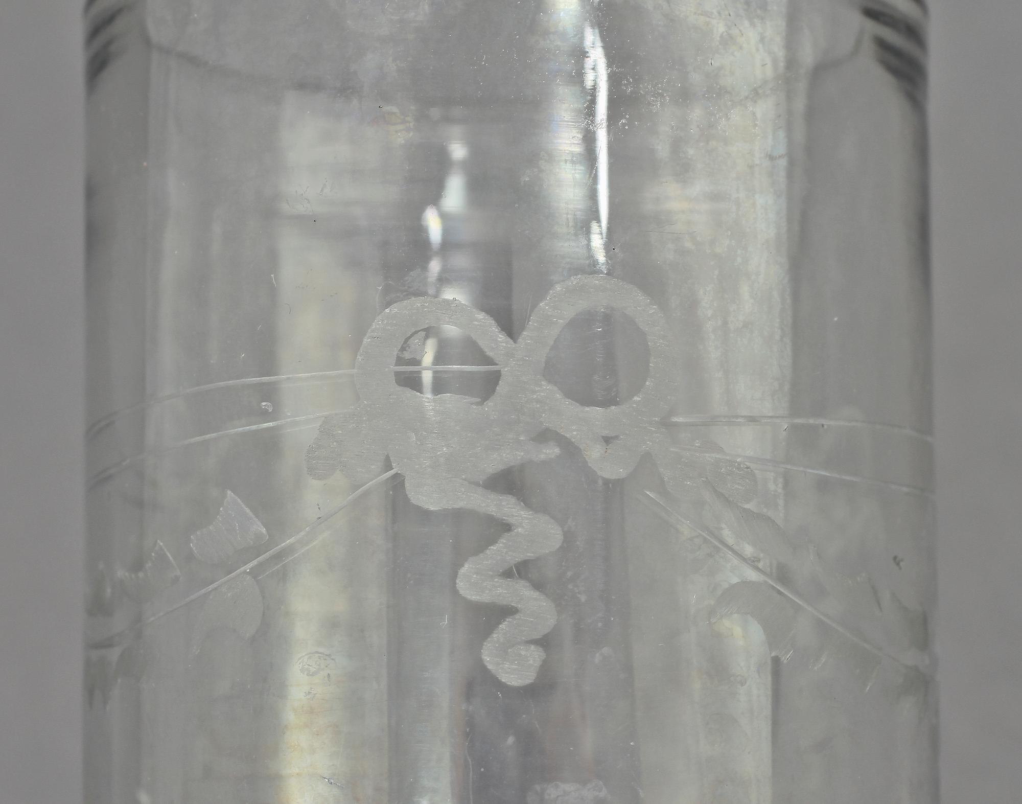 GLASSERVISDELAR, 24 st, "Antik", Reijmyre, 1900-talets andra hälft.
