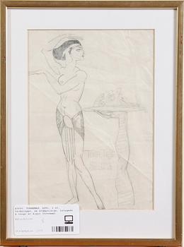 TÖRNEMAN, AXEL, teckningar, 2 st, en stämpelsign, intygade á tergo av Algot Törneman.