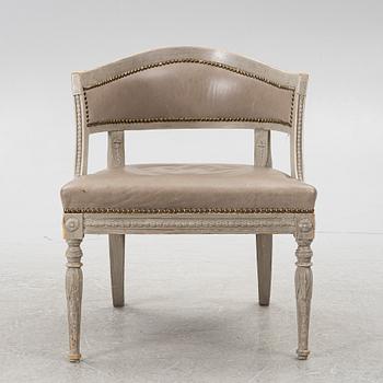A late Gustavian style armchair, early 20th Century.