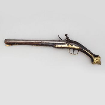 An 18th century  flintlock pistol for the oriental market.