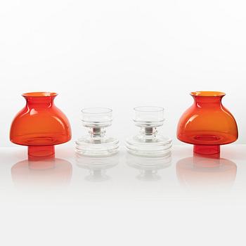 Nanny Still, a pair of 'Apollo' lanterns, Riihimäen Lasi, 1970-76.