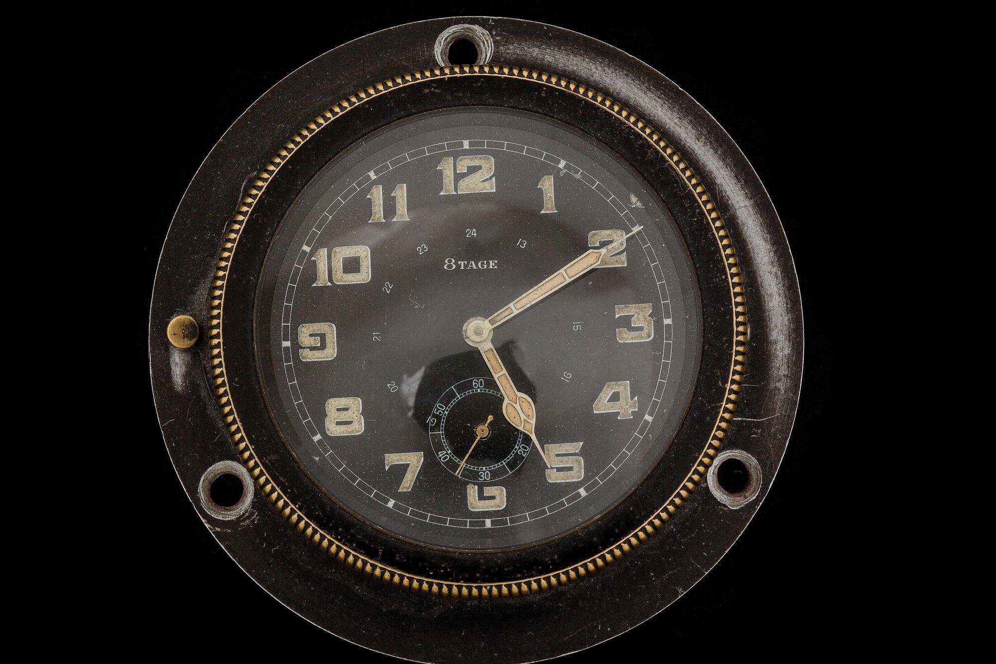 BILKLOCKA / UR, märkt 8tage, 1900-talets första hälft/mitt.