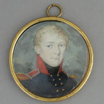 OKÄND KONSTNÄR, miniatyr, gouache, empire, 1800-talets början.