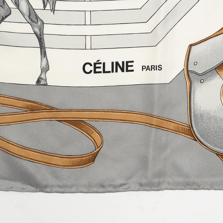 Céline, two silk scarves.