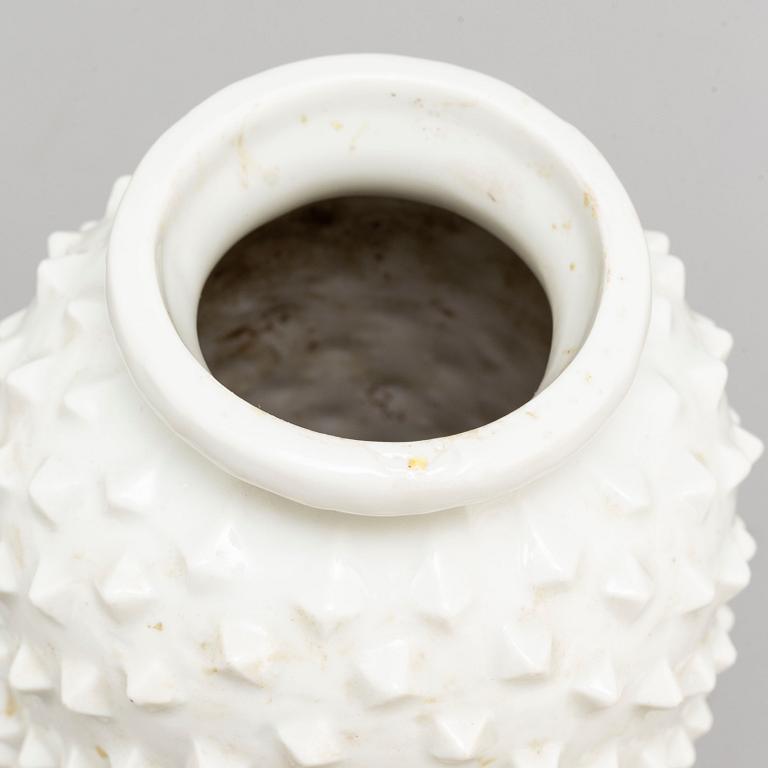 GUNNAR NYLYND, a whiteglazed stoneware vase, from Rörstrand.