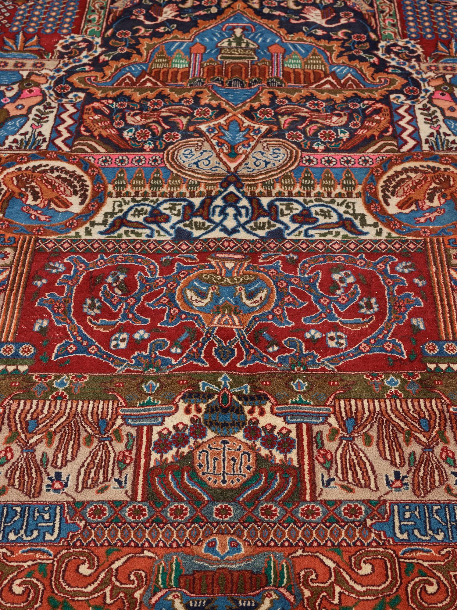 A carpet, Kashmar, ca 380 x 295 cm.