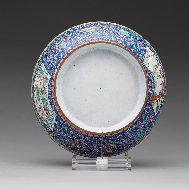 A enamel on copper box with cover, Qing dynasty presumably late 18th century.