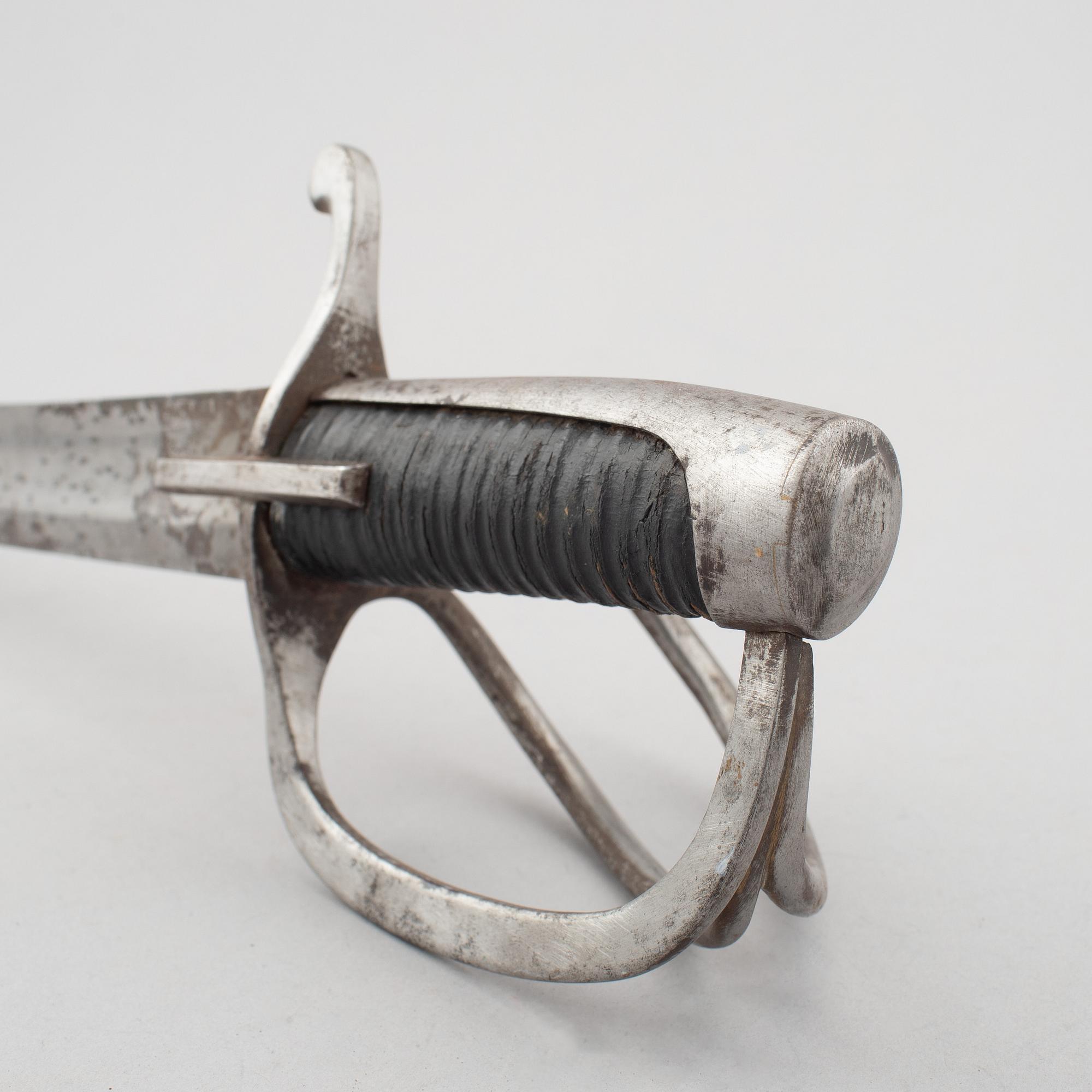 Sabre, Swedish, m/1825 for hussars, with scabbard.