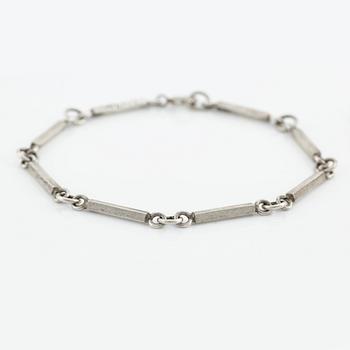 Set with necklace, bracelet, and earrings, silver.