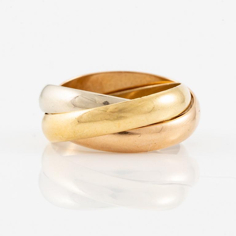 Cartier ring "Trinity" 18K gold in three colours.