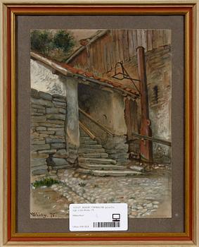 ISIDOR TÖRNBLOM, gouache, sign o dat Wisby -75.