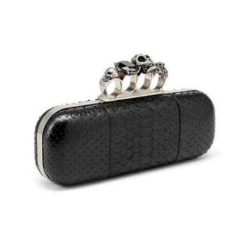 ALEXANDER MCQUEEN a black python Knucklebox Clutch Bukowskis