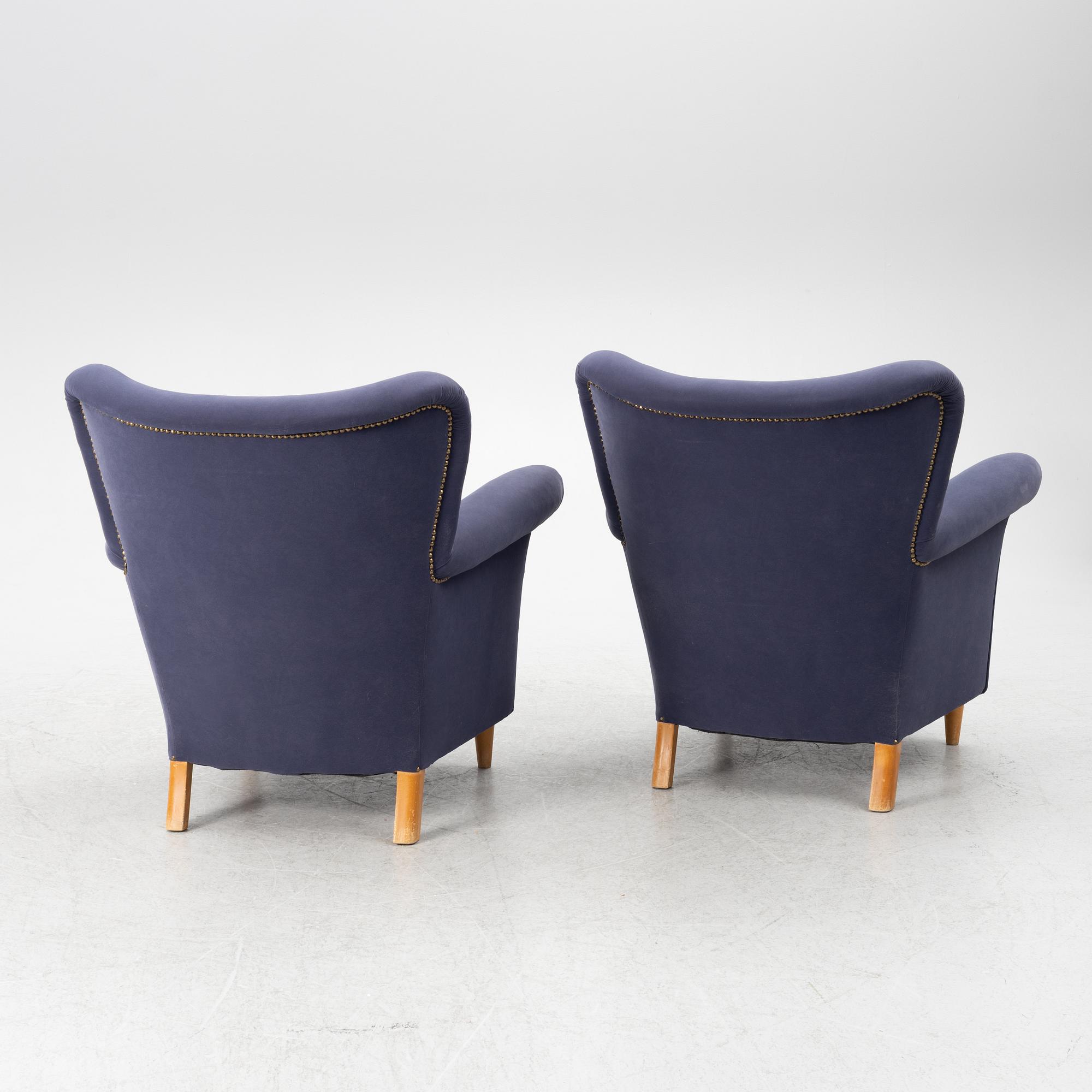 Fåtöljer, ett par,1900-talets mitt.