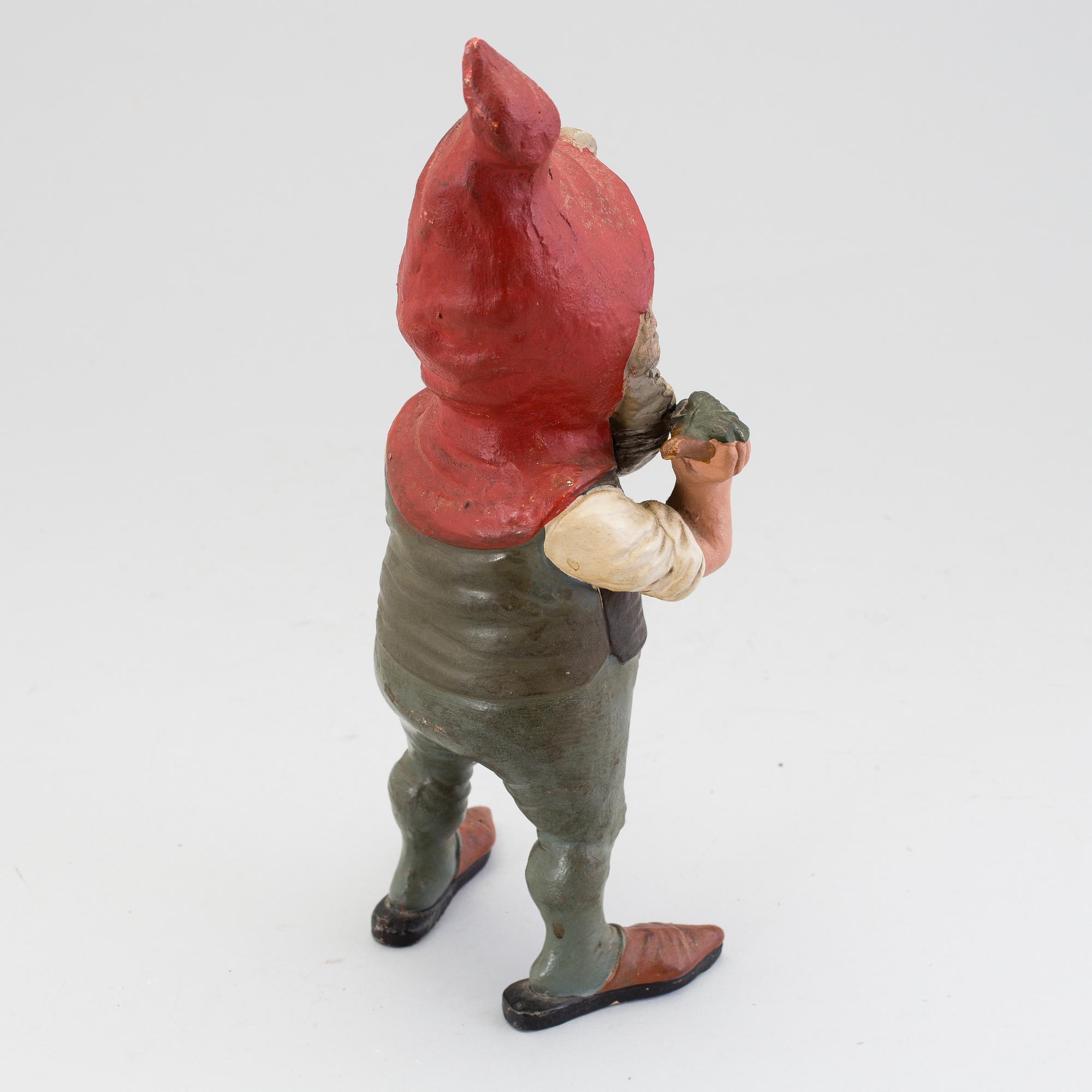 A painted terracotta santa claus figurine probably Germany early 20th century.