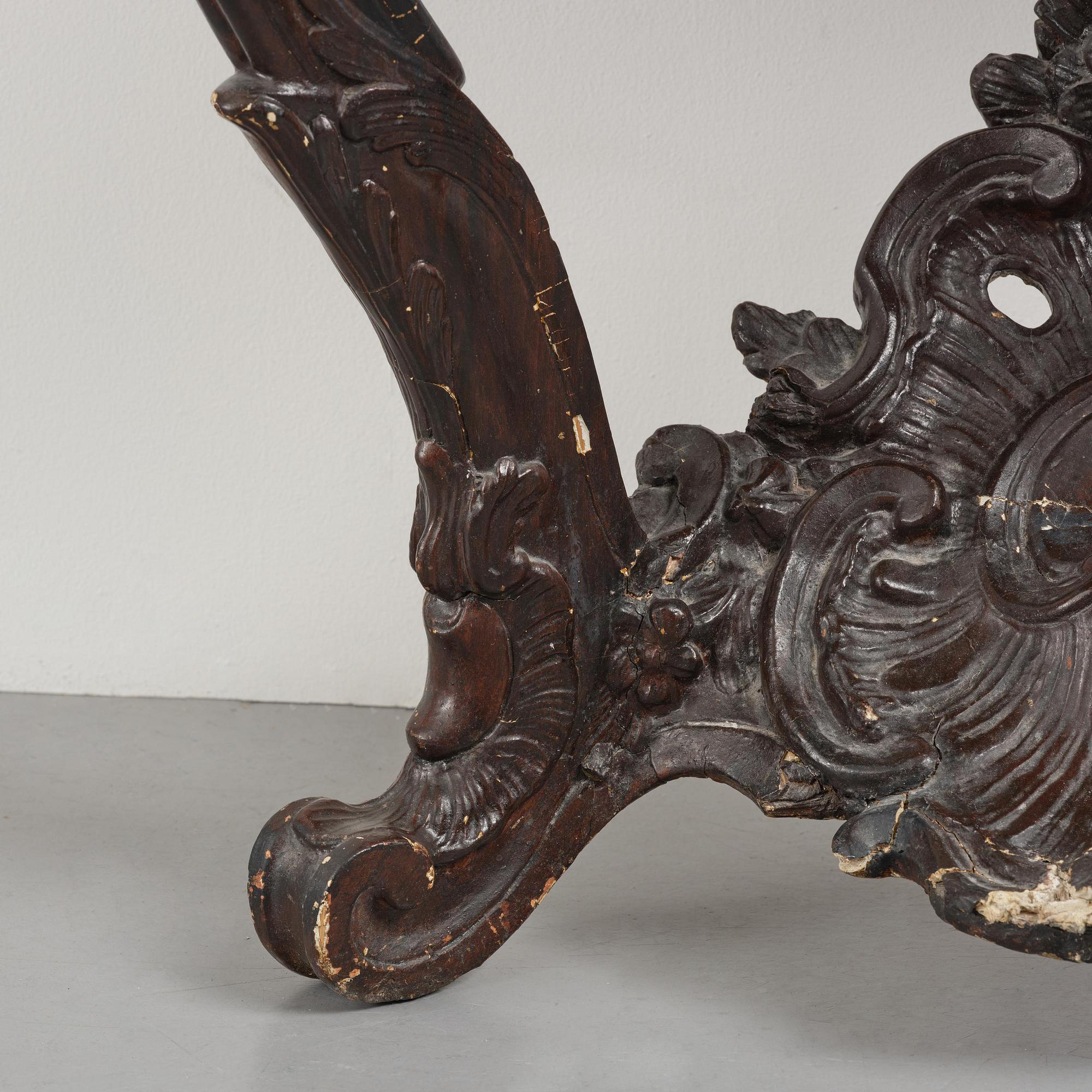 A rococo console table by A. Flodin (master in Stockholm 1758-74).