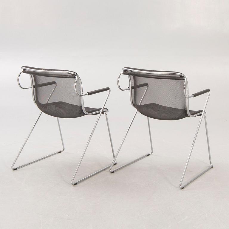 A pair of Charles Pollock Penelope chairs for Castelli Italy 1982.