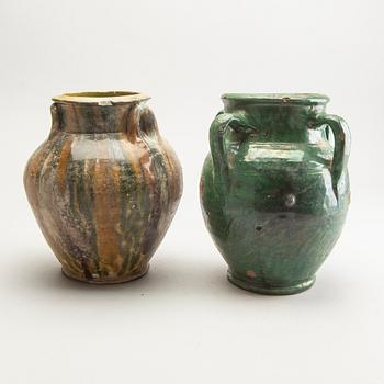 Two Persian jars, 17/18th Century.