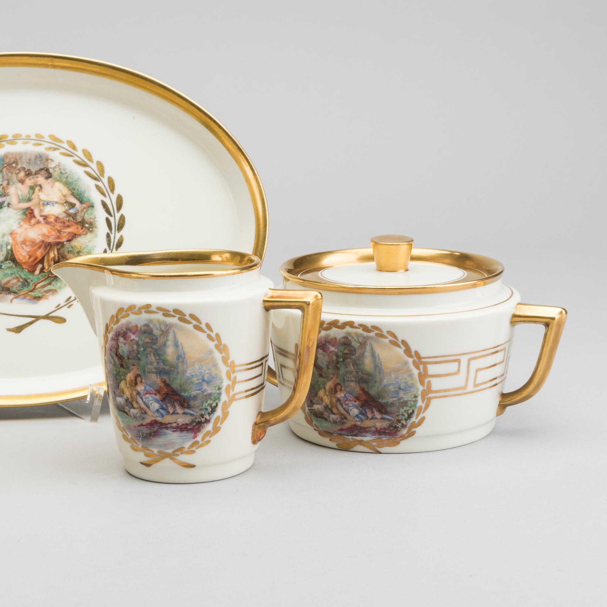 KAFFESERVIS, 27 delar Royal Copenhagen porslin 1900-talet andra hälft.