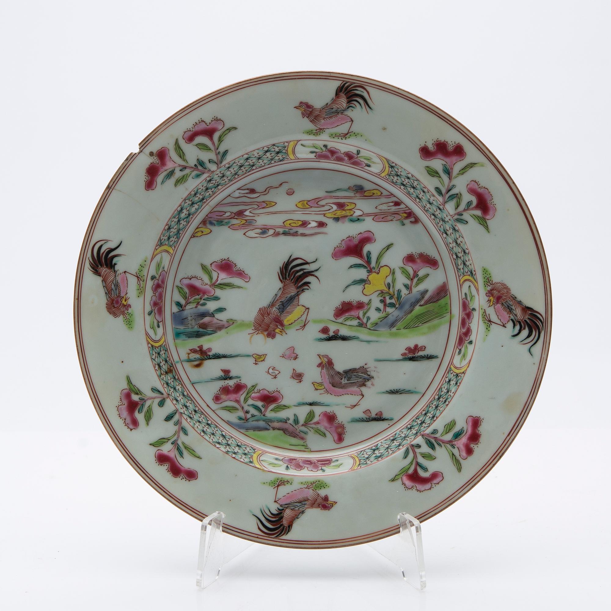Tallrik, porslin, Kina, Qingdynastin, Yongzheng (1723-35).