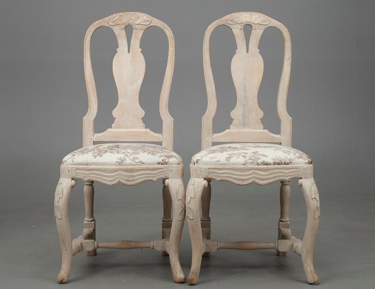 STOLAR, ett par, rokoko, 1700-tal.