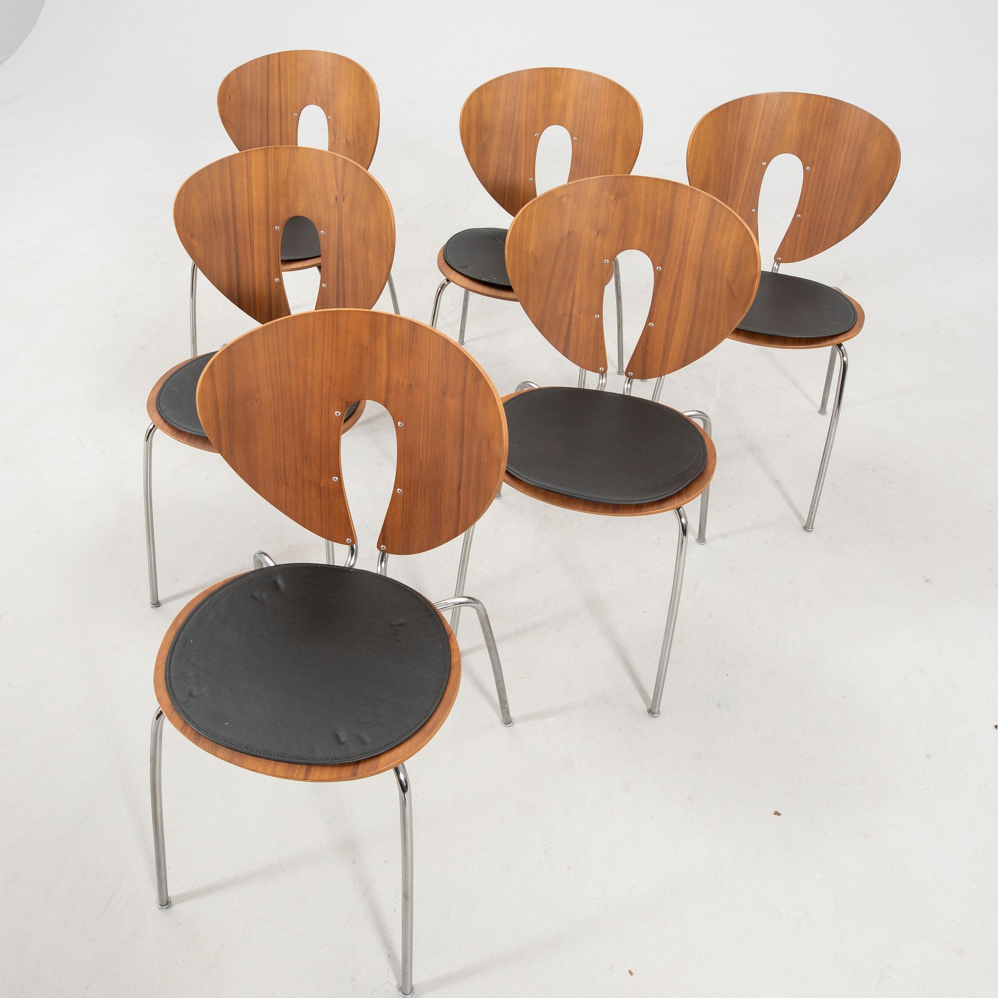 Jesus Gasca chairs, 6 pcs "Globus" for Stua, 21st century.
