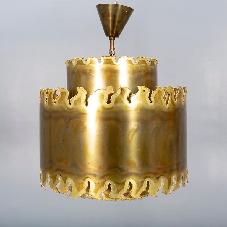 A set of brass ceiling pendant and wall lamp by Svend Aage Holm Sørensen later part of the 20th century.