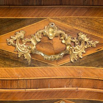 A Swedish Rococo 18th century commode by Gustaf Foltiern (master in Stockholm 1771-1804).