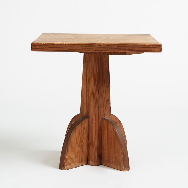Axel Einar Hjorth, probably, a stained pine "Lovö" table, Nordiska Kompaniet, Sweden.