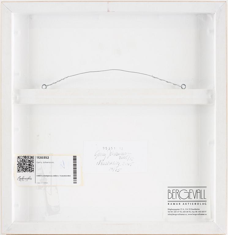 GERRY JOHANSSON, gelatin silver print signed and numbered 24/25 on verso.