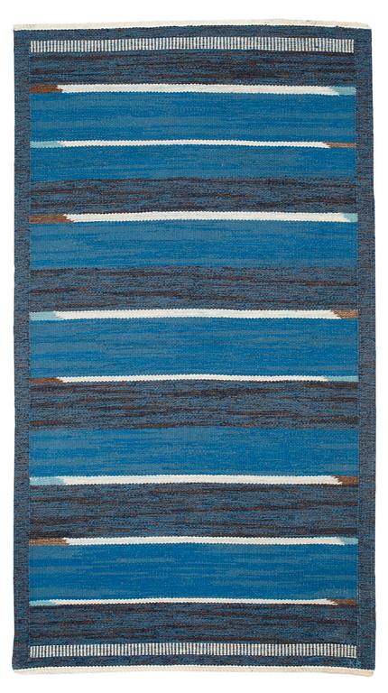 UTGÅR FELKATALGOSERIAT HUS - MATTA. Rölakan. 184,5 x 102,5 cm. Signerad KB. Sverige 1950-60-tal.