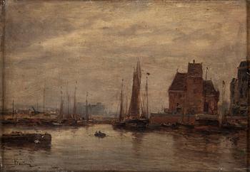 NICOLAS BERTHON, Attributed to. Oil on panel, signed.