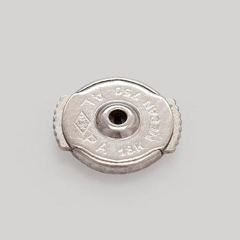 Bucherer, a pair of 18K white gold earrings with brilliant-cut diamond. SJL-certificate.