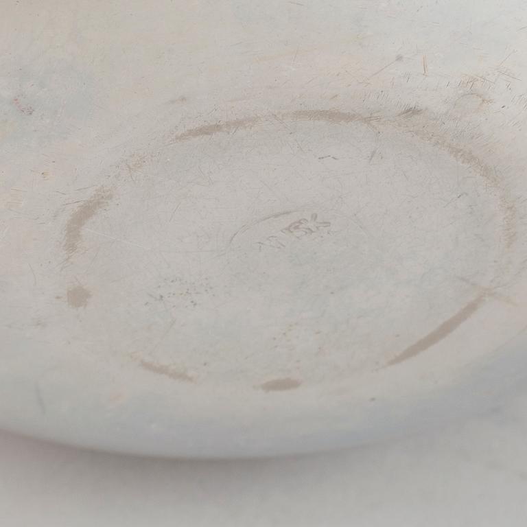 Vivianna Torun Bülow-Hübe, an electroplated brass teapot, a creamer and a sugarbowl, Dansk International Designs Ltd.