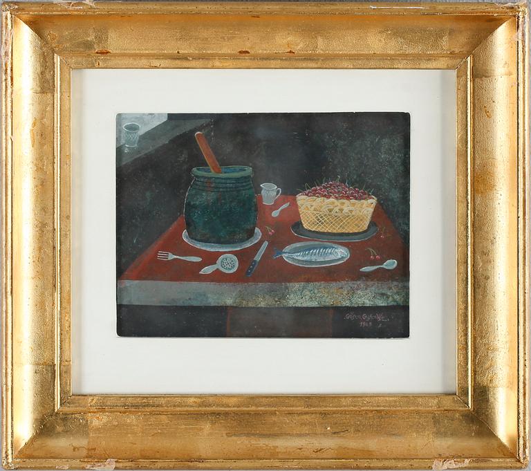 GÖSTA GUSTAVSON, gouache, signerad och daterad 1969.