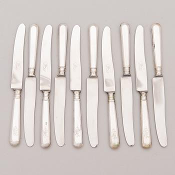 A 20-piece silver Russian cutleryset Moscow 1896.