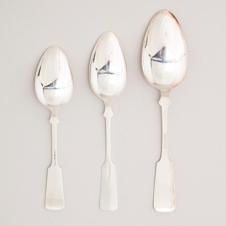SPOONS, 25 pieces, silver, Finland 20th century.