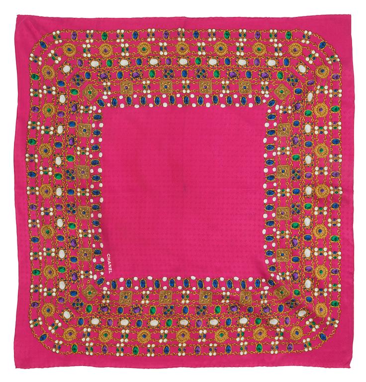 CHANEL, a silk scarf.