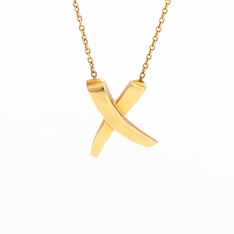 Tiffany & Co, Paloma Picasso, halsband, "X Kiss", 18K guld.