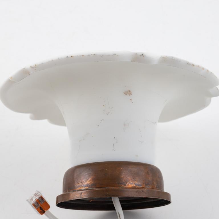 Harald Notini, a pair of ceiling/wall lamps model "6387", Arvid Böhlmarks Lampfabrik, 1920s-30s.